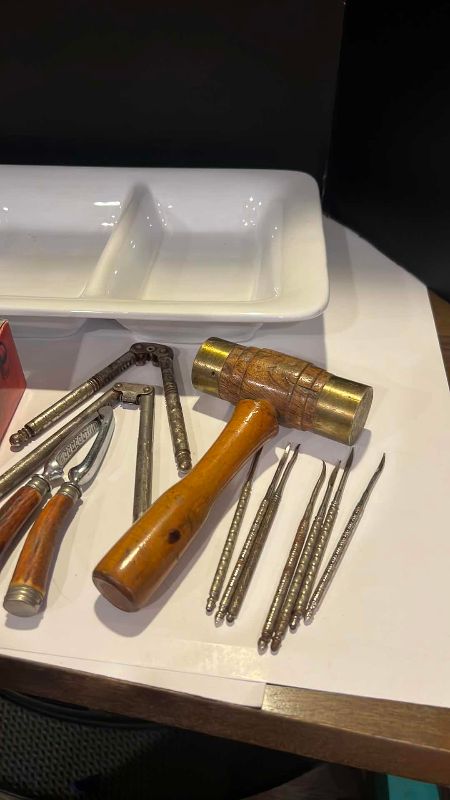 Photo 1 of KITCHEN ITEMS SALT PEPPER, SERVING DISH, NUT CRACKERS