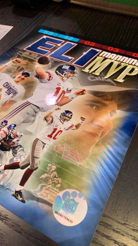Photo 1 of 2- 8 X  10 ELI MANNING NFL SUPERBOWL MVP AUTHENTICATED PHOTOS