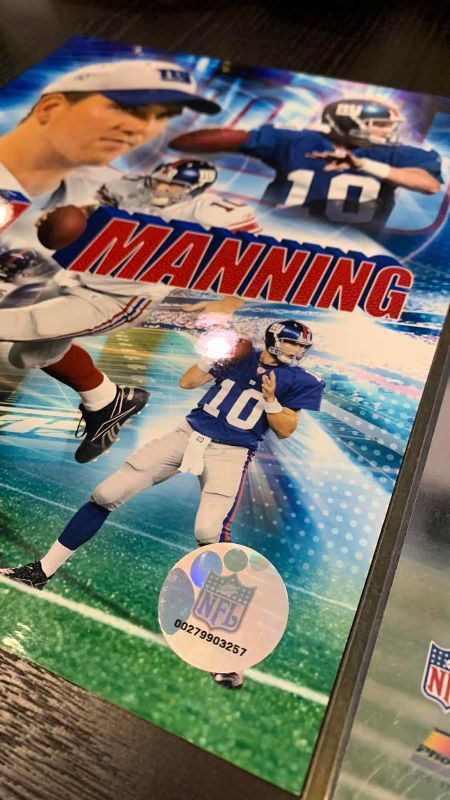 Photo 1 of 2- 8 X 10 ELI MANNING NFL AUTHENTICATED PHOTOS