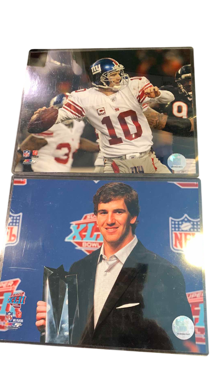 Photo 1 of 2- 8 X10 ELI MANNING NFL AUTHENTICATED PHOTOS