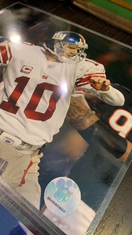 Photo 1 of 2- 8 X10 ELI MANNING NFL AUTHENTICATED PHOTOS