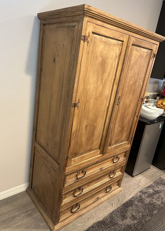 Photo 1 of WOOD WARDROBE 41” X 24” H 72”
