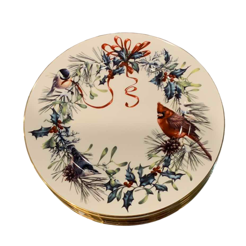 Photo 1 of LENOX "WINTER GREETINGS" CHRISTMAS DINNERWARE AND CUP SET  15 PIECE