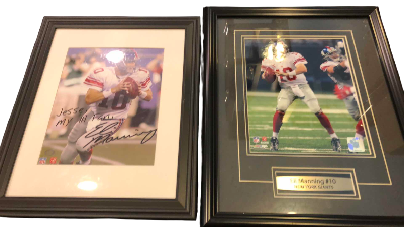 Photo 1 of ELI MANNING 8 x 10 PHOTOGRAPHS ONE NFL AUTHENTICATED