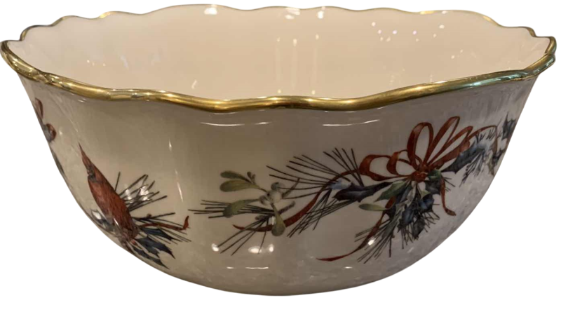 Photo 1 of LENOX "WINTER GREETINGS" HOLIDAY PUNCH BOWL 8"