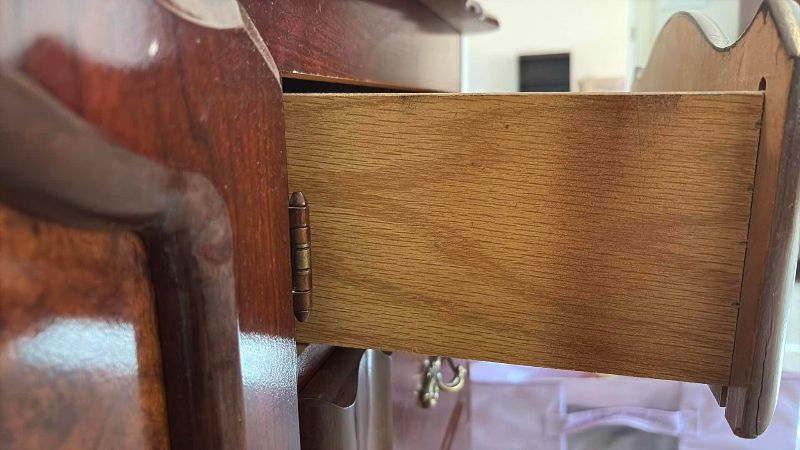 Photo 1 of BASSETT CHERRY WOOD ARMOIRE WITH MIRROR 63.5”X18”H78”