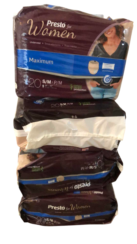 Photo 1 of 4 BAGS OF WOMENS INCONTINENCE UNDERWARE SIZE S/M
