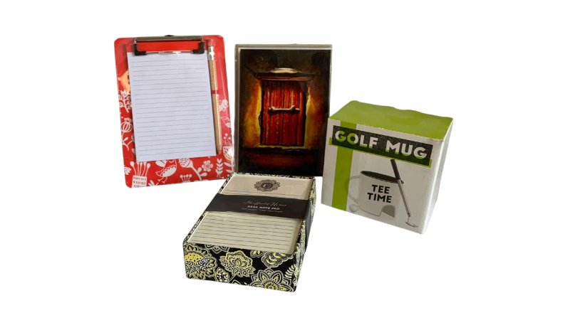 Photo 1 of MEMO PADS AND A PUTTING COFFEE MUG