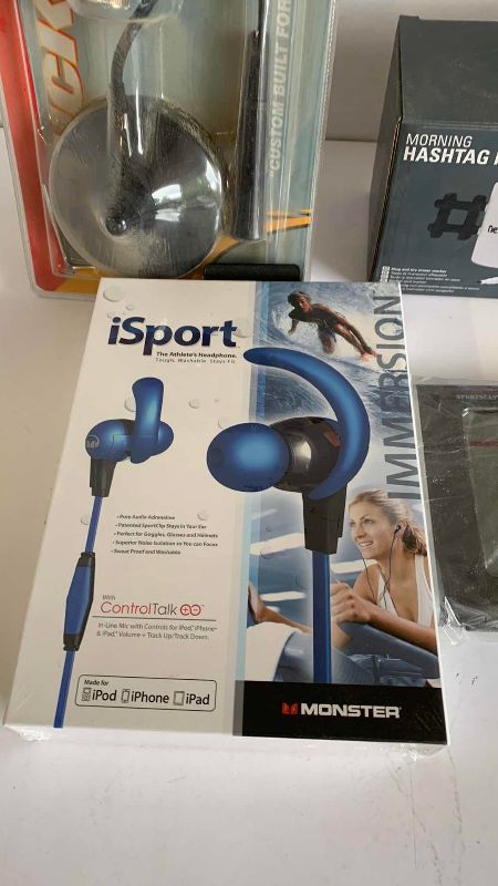 Photo 1 of HEADPHONES, COFFEE MUG AND OTHER ITEMS