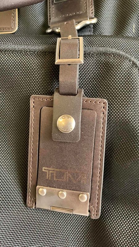 Photo 1 of TUMI BLACK YUMI SLIM CANVAS BRIEFCASE