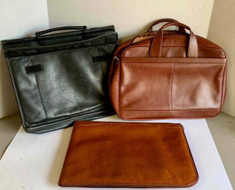 Photo 1 of 3-LEATHER BRIEFCASE BAGS