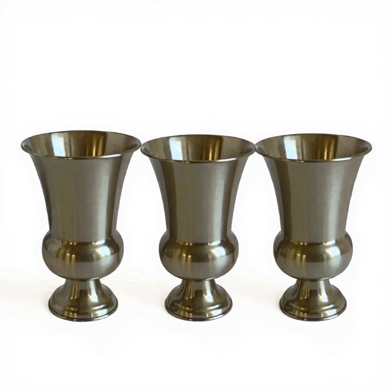 Photo 1 of 3- BRASS VASES H11”