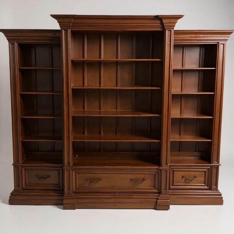 Photo 1 of 3 PC-MAHOGANY BOOKCASE WALL UNIT 96” X 20” H 93”