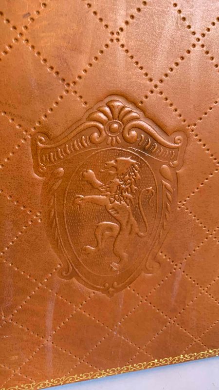 Photo 1 of LEATHER AND BRASS MAGAZINE HOLDER