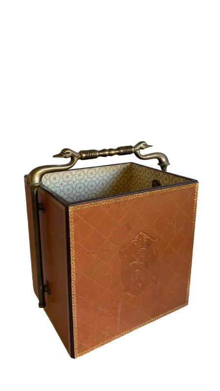 Photo 1 of LEATHER AND BRASS MAGAZINE HOLDER