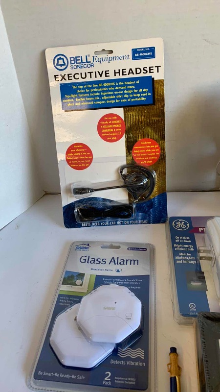 Photo 1 of NIP LIQUOR FLASK SET, GLASS ALARM, EXECUTIVE HEADSET, PORTABLE WINE GLASSES, LIGHT