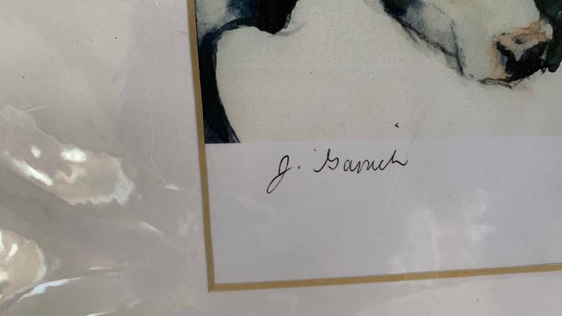 Photo 1 of AUTOGRAPHED COW WATERCOLOR 14” X 15”