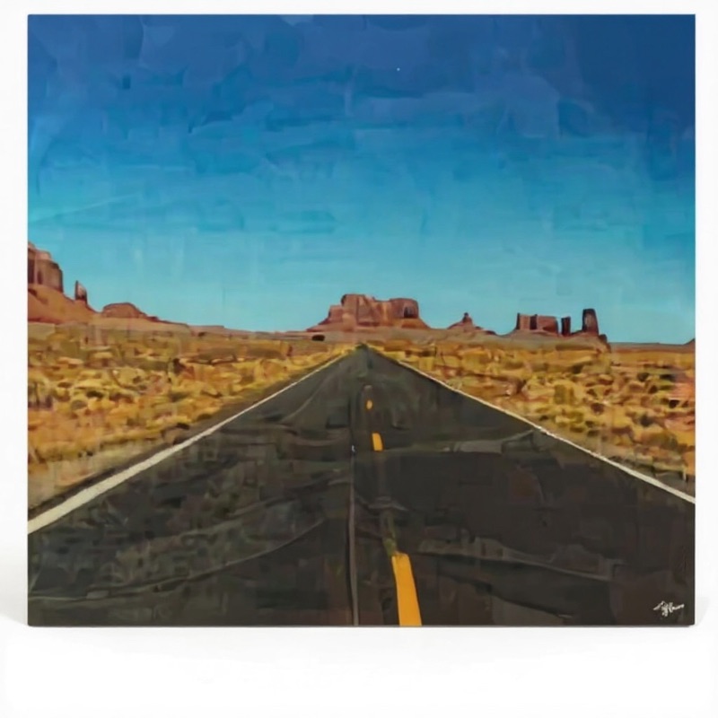 Photo 1 of MATTED PRINT OF "MONUMENT VALLEY" FROM FORREST GUMP POINT ON U.S. ROUTE 163- SIGNED BY PHOTOGRAPHER 16” X 19”