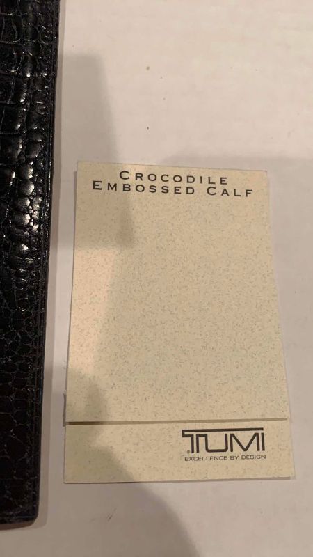 Photo 1 of TUMI CROCODILE EMBOSSED CALF WALLET