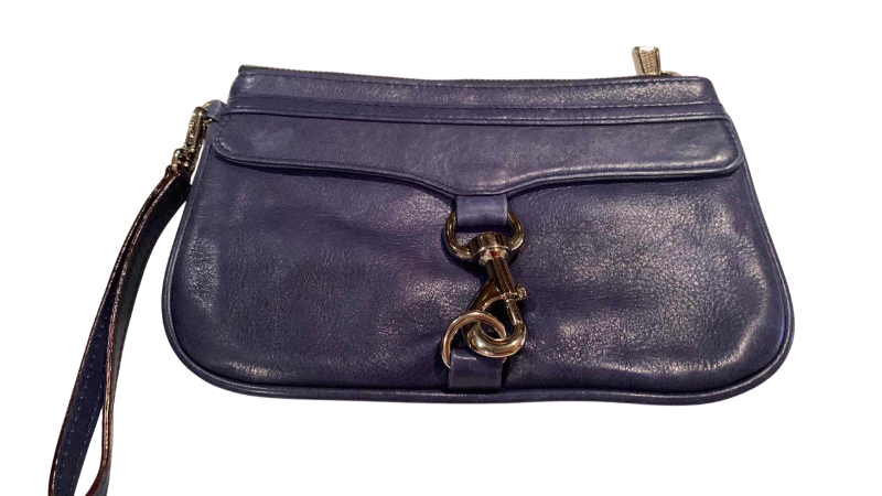 Photo 1 of REBECCA MINKOFF BLACK LEATHER CLUTCH WITH BUCKLE