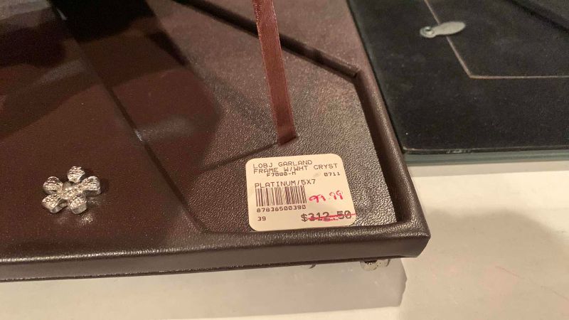 Photo 1 of 2-JEWELED DESIGNER PHOTO FRAMES 5” X 7”