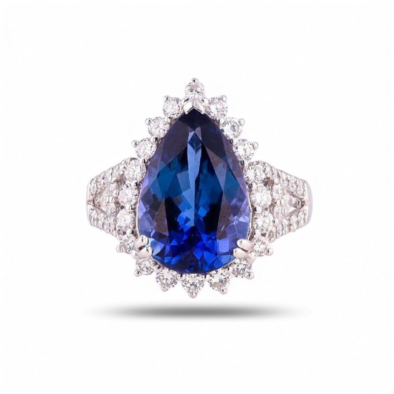 Photo 1 of Orianne 6.47ct Tanzanite and 1.12ctw Diamond Platinum Ring (GIA CERTIFIED) with Appraisal RN038014