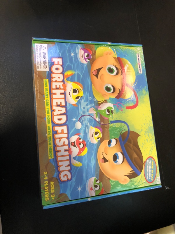 Photo 1 of Winning Fingers Fishing Game | Includes 28 Fish, 4 Rods, 4 Forehead Rods, Rotating Board | Great Preschool Fishing Toy Board Game Learning Fine Motor Skills for Kids and Toddlers Ages 3 Plus