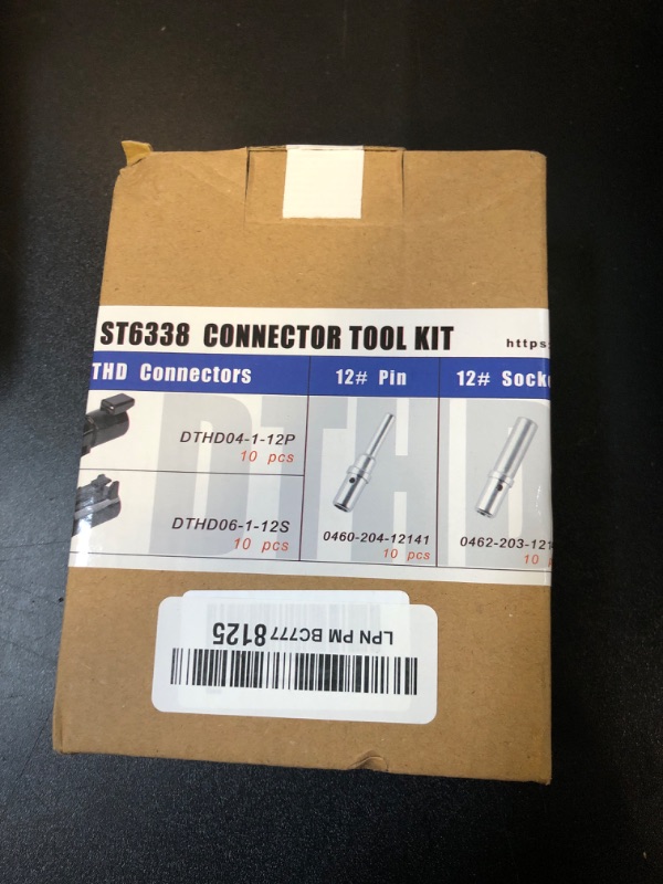 Photo 1 of JRready ST6338 Deutsch DTHD 1 Pin Connector Kit, Waterproof Single Pin Connectors for Heavy-Duty Applications, Size 12 Solid Contacts Pin Sockets 12-16AWG