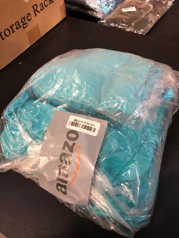 Photo 1 of Realspring Inflatable Bean Bag Chair for Adult Bean Bag Sofa Chair Blow up Inflatable Furniture for Indoor Outdoor Living Room Bedroom Balcony Travel Party Accessories(Lake Blue,2 Pcs)