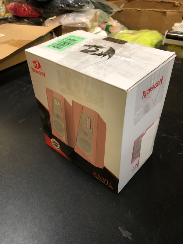 Photo 1 of Redragon GS520 RGB Desktop Speakers, 2.0 Channel PC Computer Stereo Speaker with 6 Colorful LED Modes, Enhanced Sound and Easy-Access Volume Control, USB Powered w/ 3.5mm Cable, Pink