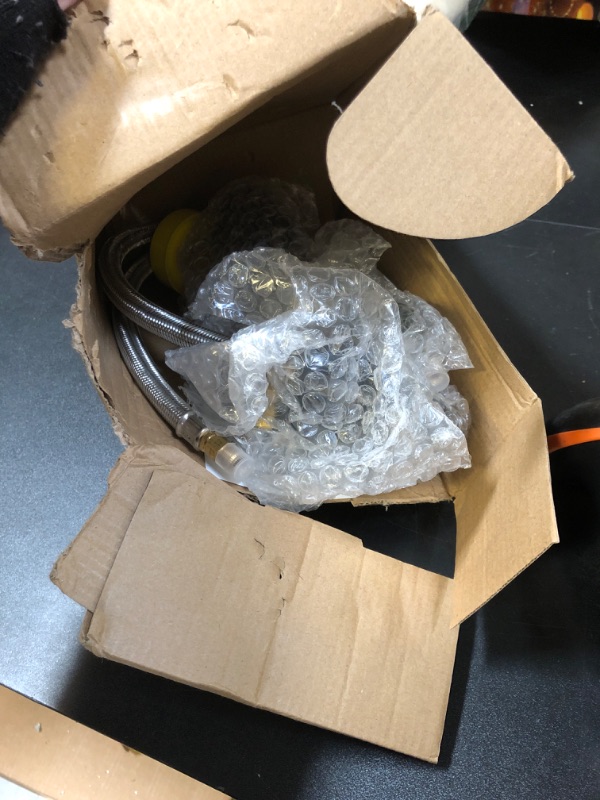 Photo 1 of GasXpert 2 Tank-2-Stage Auto Changeover LP Propane Regulator Includes 18" Pigtail Propane Hoses with Gauge, Stainless Braided Hose QCC1 1/4" Inverted Male Flare, 3/8" NPT Female Outer for RV Trailer