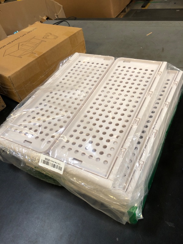 Photo 1 of Pinkpum Stackable Plastic Storage Basket, Foldable Closet Organizers and Storage Bins 4 Pack Drawer Shelf Storage Container for Wardrobe Kitchen Bathroom Office Dorm