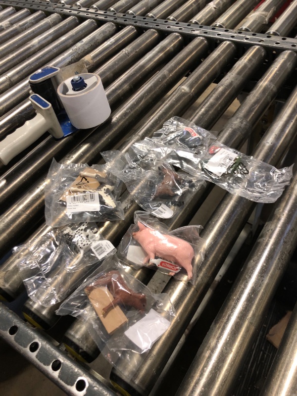 Photo 1 of Schleich Farm World 7-Piece Farm Animal Gift Set Including Dalmatian, Cat, Pig, Goat, Rooster, Texas Longhorn Calf and Pinto Foal Animal Toys