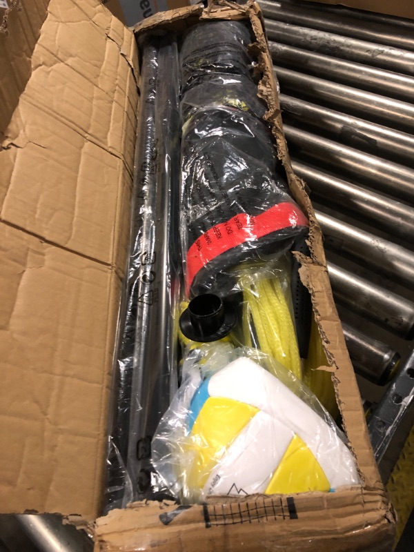 Photo 1 of Outdoor Portable Volleyball Net System - Adjustable Height Poles with Soft Volleyball Ball, Pump, Hammer, Boundary Line, and Carry Bag for Backyard, Beach, Lawn