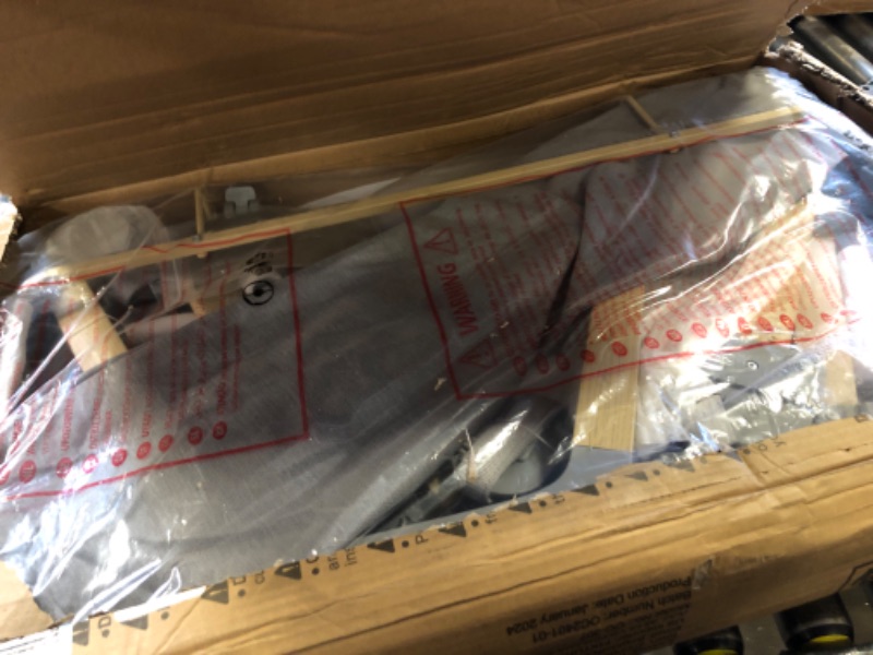 Photo 1 of Jimglo 3 in 1 Baby Bassinet, Rocking Bassinets with Comfy Mattress and Wheels, Adjustable Height Bassinet Bedside Sleeper, Easy Folding Portable Crib for Newborn (Grey)