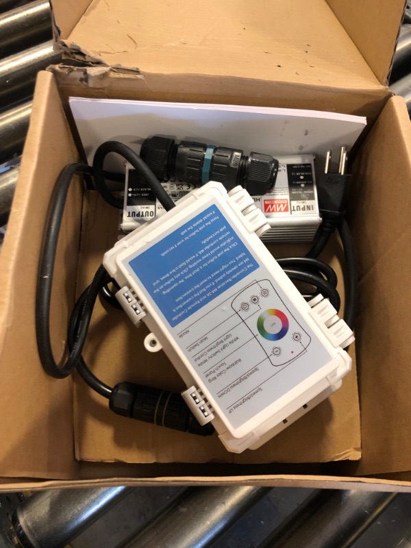 Photo 1 of HQUA PN04DC 120V AC Remote Control LED RGBW Color Change Inground Pool/SPA Light, 6 Inch 50W with 100 Feet Cord, UL Listed Transformer Included, Fit for 6" Small Wet Niches.