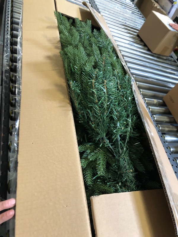 Photo 2 of 6.5 Ft Prelit Artificial Christmas Tree Dual Color Lights Fraser Fir Realistic-Feel 1068 Norfolk PE&Classic PVC Mixed Branch Tips, Timer 8 Mode 370 Warm White & Colorful Light UL Plug Xmas Tree Indoor