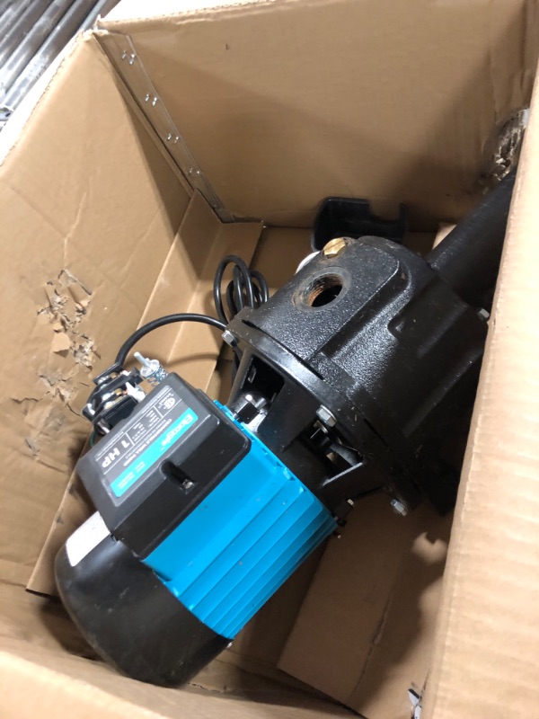 Photo 1 of BOMGIE 1 HP Shallow/Deep Well Pump with Ejector Kit - Cast Iron Jet Water Pump, Well Depth up to 50 ft, Automatic Pressure Switch, 115V/230V, AC, Versatile for Farm Domestic Garden