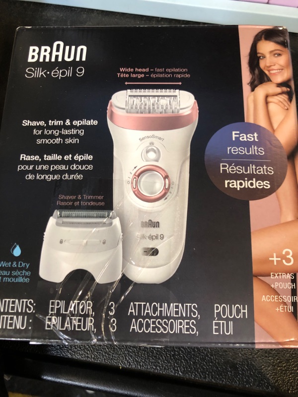 Photo 2 of Braun Epilator Silk-pil 9 9-720 Hair Removal for Women, Wet & Dry