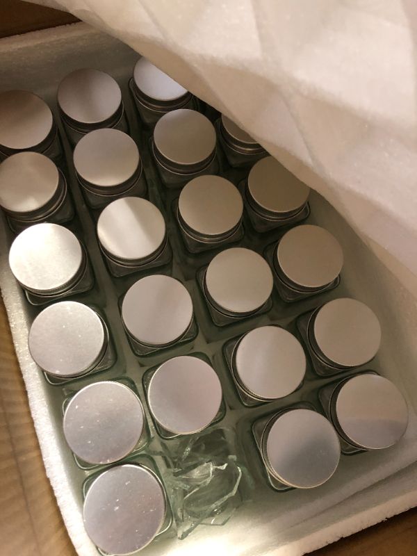 Photo 1 of Spice Drawer Organizer with Jars and Labels - Bamboo Spice Rack For Drawer - Spice Organization For Cabinet Drawer - Spice Organization For Drawer - Spice Organizer For Drawer -Bamboo Drawer Organizer