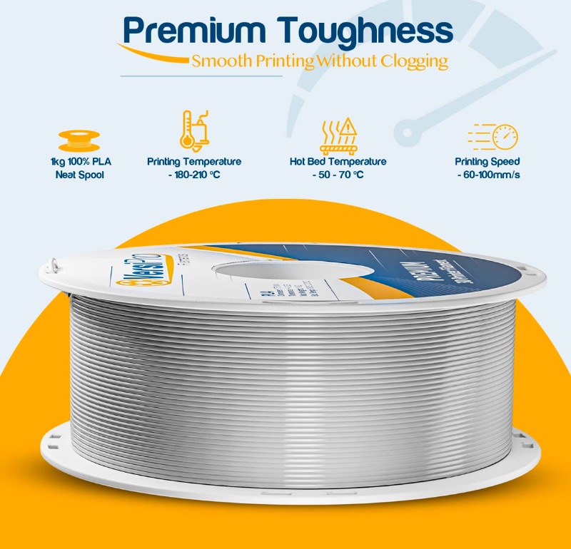 Photo 1 of NEW 2-PACK OF VERSIPRO FILAMENTS PREMIUM 3D PRINTER SILVER FILAMENT
