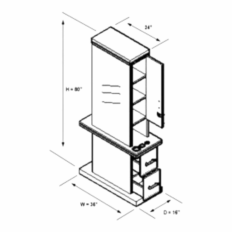 Photo 1 of SALON EQUIPMENT FACTORY BLACK DUAL SIDED MIRROR BEAUTY SALON STATION (READ NOTES)