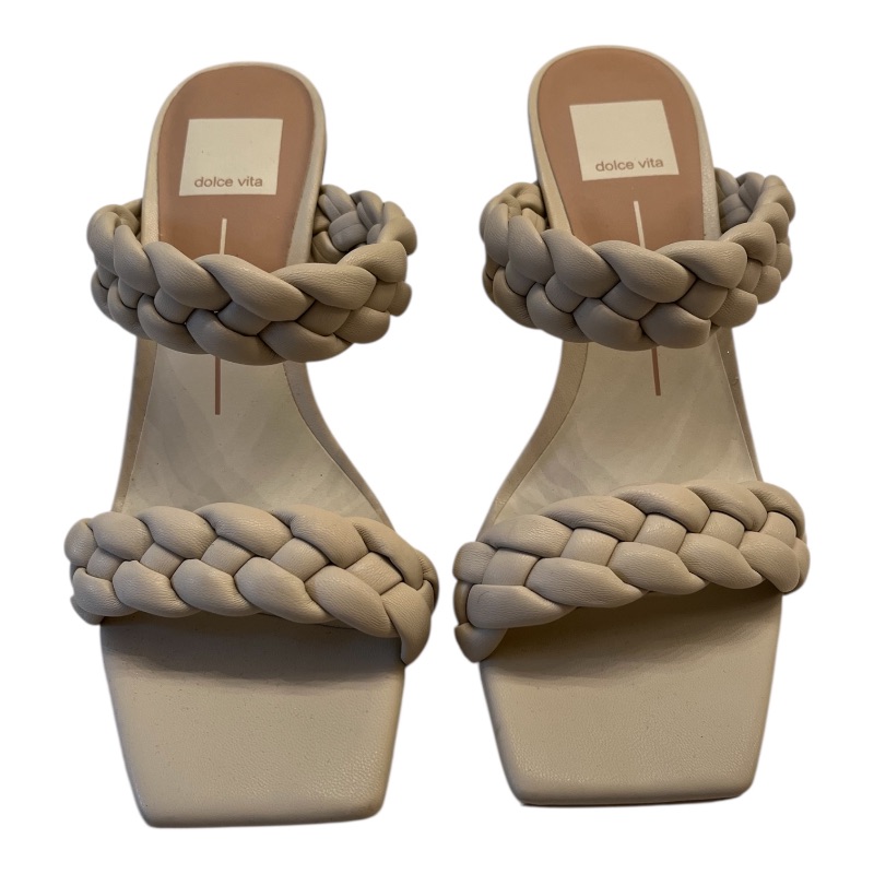 Photo 1 of DOLCE VITA OFF WHITE BRAID STRAP HEELED SANDALS WOMENS SIZE 8