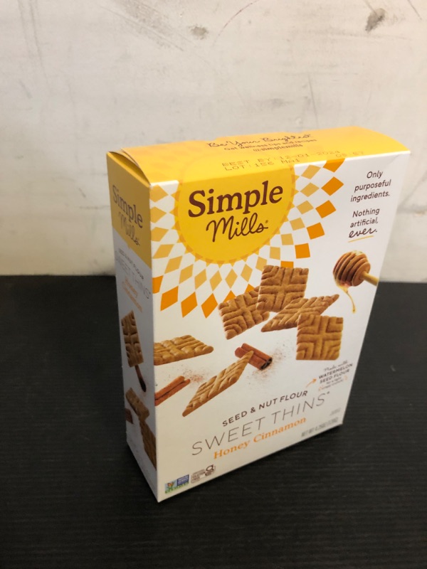 Photo 2 of exp date 12/2024--Simple Mills Honey Cinnamon Sweet Thins  - 4.25oz