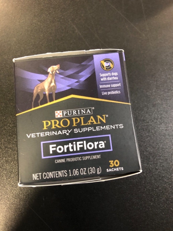 Photo 2 of Purina FortiFlora Probiotics for Dogs, Pro Plan Veterinary Supplements Powder Probiotic Dog Supplement – 30 ct. box Powder Sachets 30 Count (Pack of 1)  EXP. 11/2024