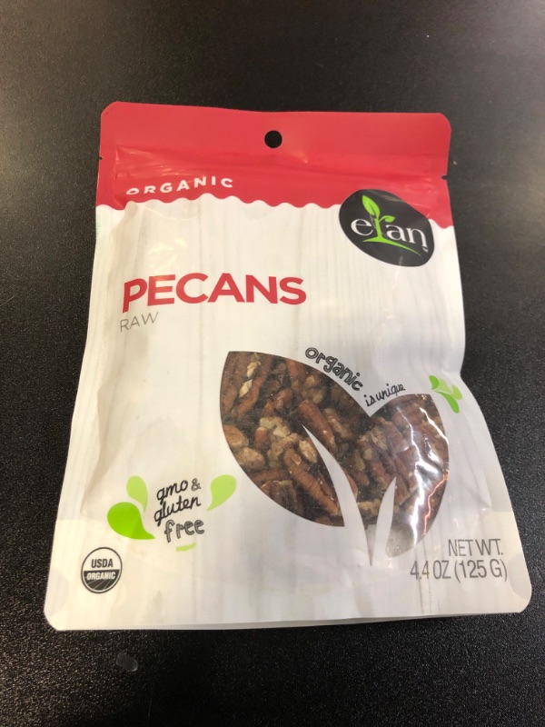 Photo 2 of Elan Organic Raw Pecans, 4.4 oz, Unsalted, Unroasted, Shelled Raw Nuts, Non-GMO, Vegan, Gluten-Free, Kosher, Healthy Snacks   EXP. 12/19/2024