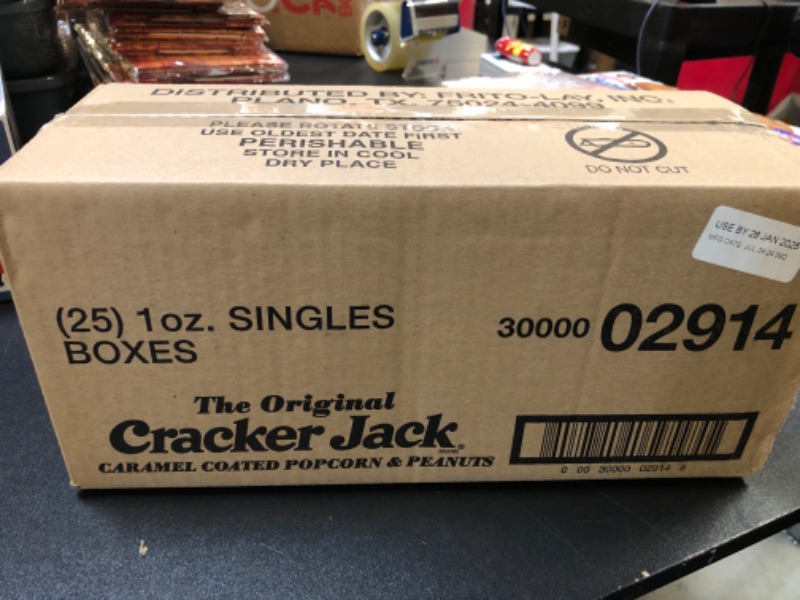 Photo 2 of ORIGINIAL CRACKER JACK   (25) SINGLES BOXES  EXP. 01/28/2025