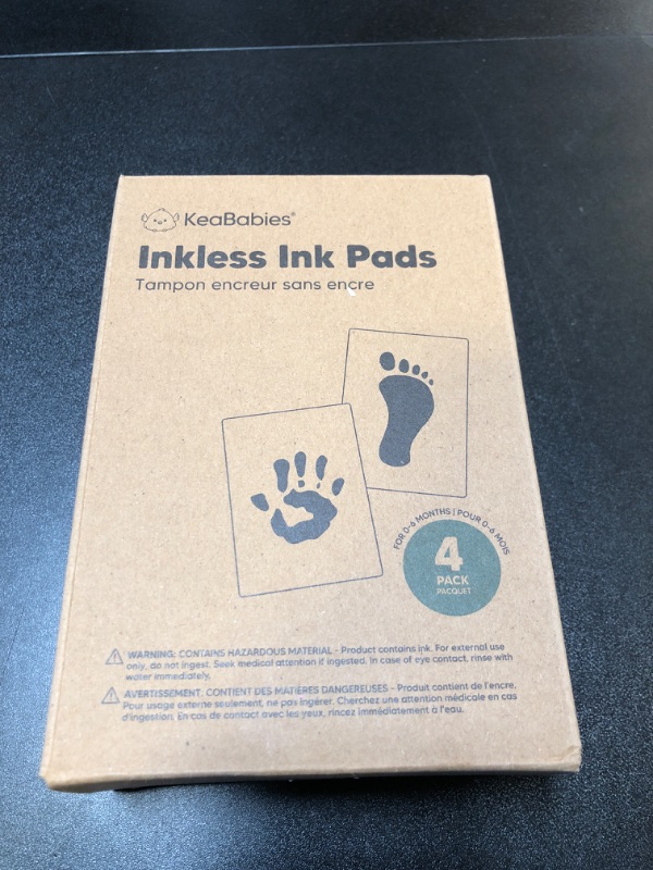 Photo 2 of KeaBabies 4pk Inkless Ink Pad for Baby Hand and Footprint Kit, Clean Touch Dog Paw, Dog Nose Print Kit, Baby & Pet Safe