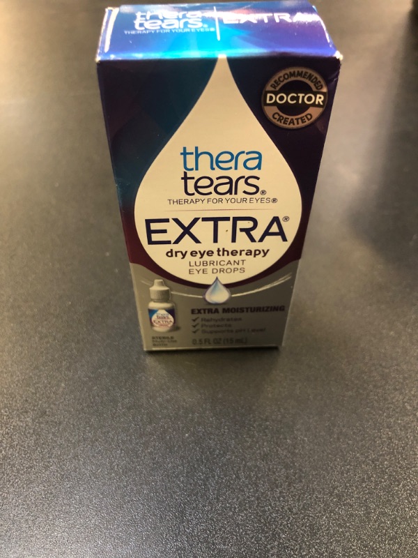 Photo 2 of TheraTears Extra Dry Eye Therapy Lubricating Eye Drops for Dry Eyes, 0.5 fl oz Bottle  EXP.08/2024