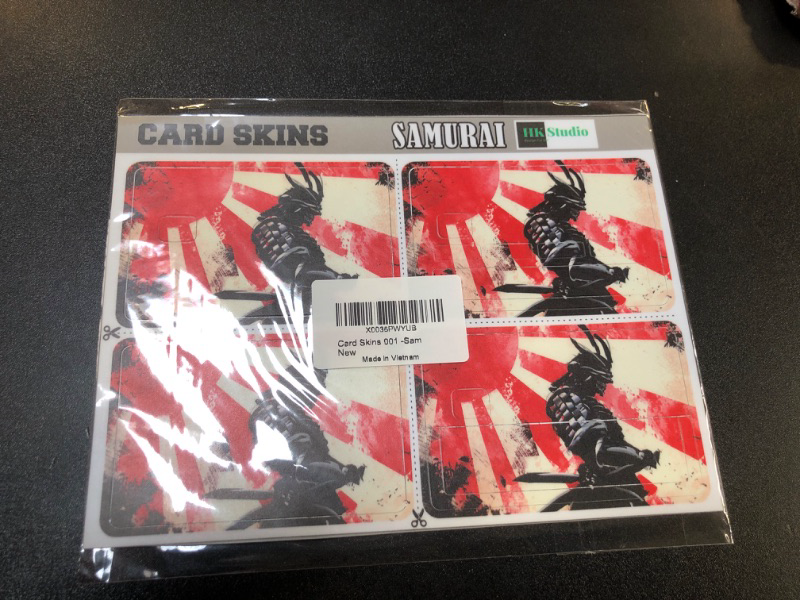 Photo 1 of HK Studio Card Skin Sticker Samurai Warrior for EBT, Transportation, Debit, Credit Card Skin - Covering Personalizing Bank Card - No Bubble, Slim, Waterproof, Digital-Printed